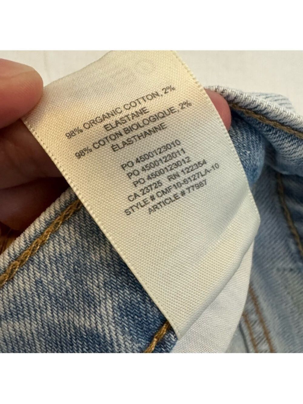 Aritzia Denim Forum The yoko high rise slim ripped jeans SZ 28 - Picture 9 of 13